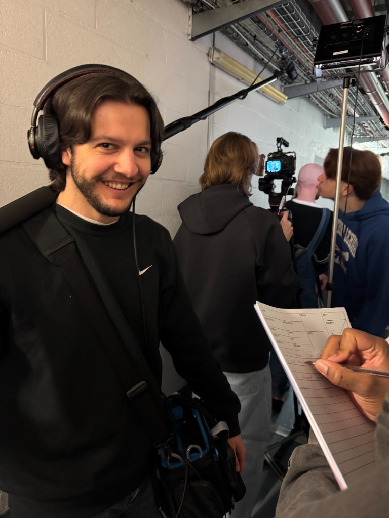 Valentin Durieux sur un plateau de tournage